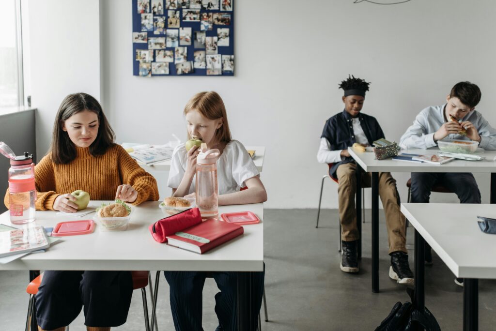 teenager not eating lunch at school